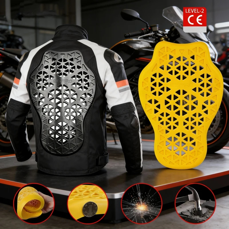 Motorcycle Gear Women - Zestaw ochraniaczy motocyklowych: ochraniacze pleców, ramion,